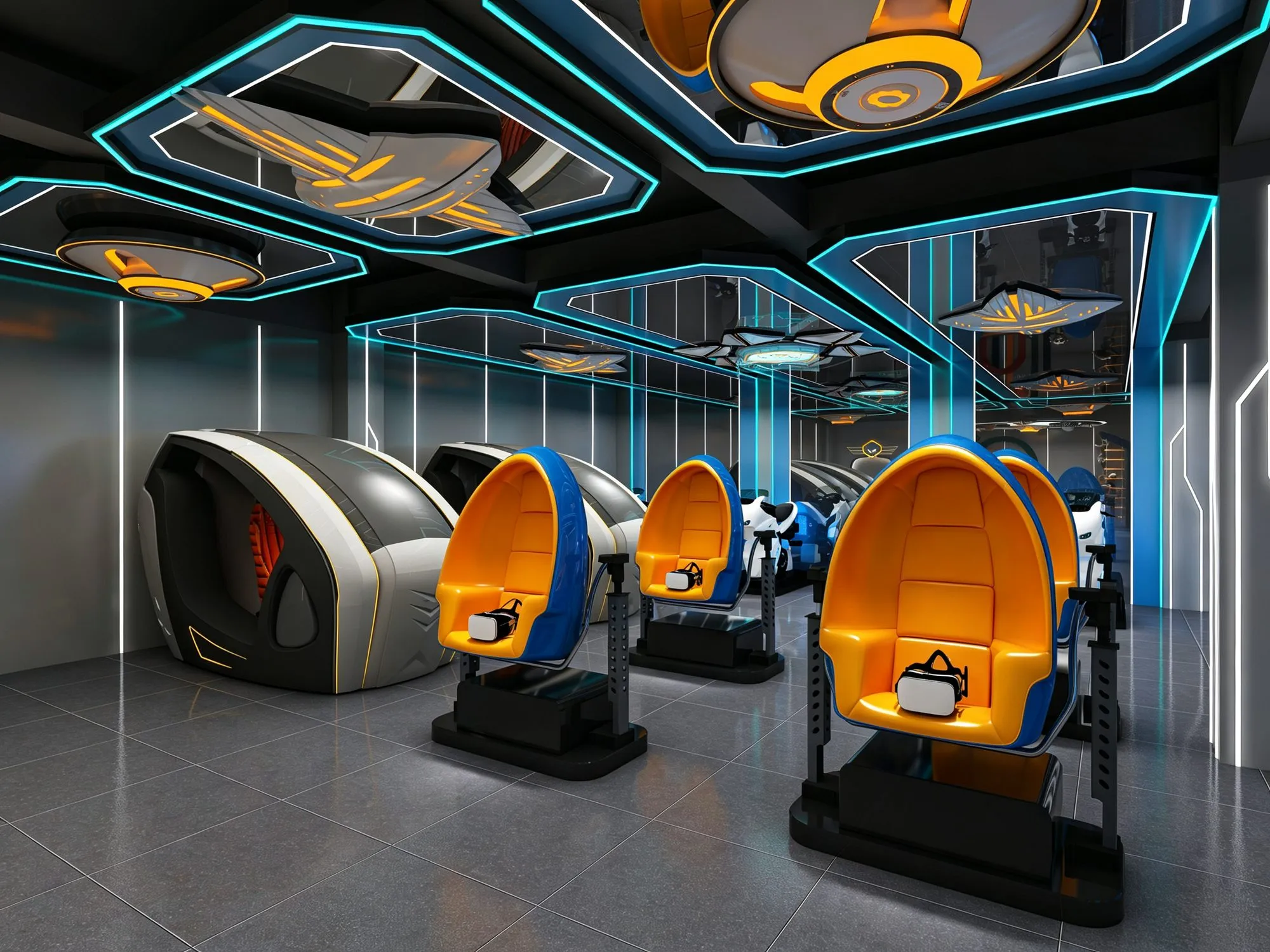 Iluminação de gaming cafés e esports — vista 2