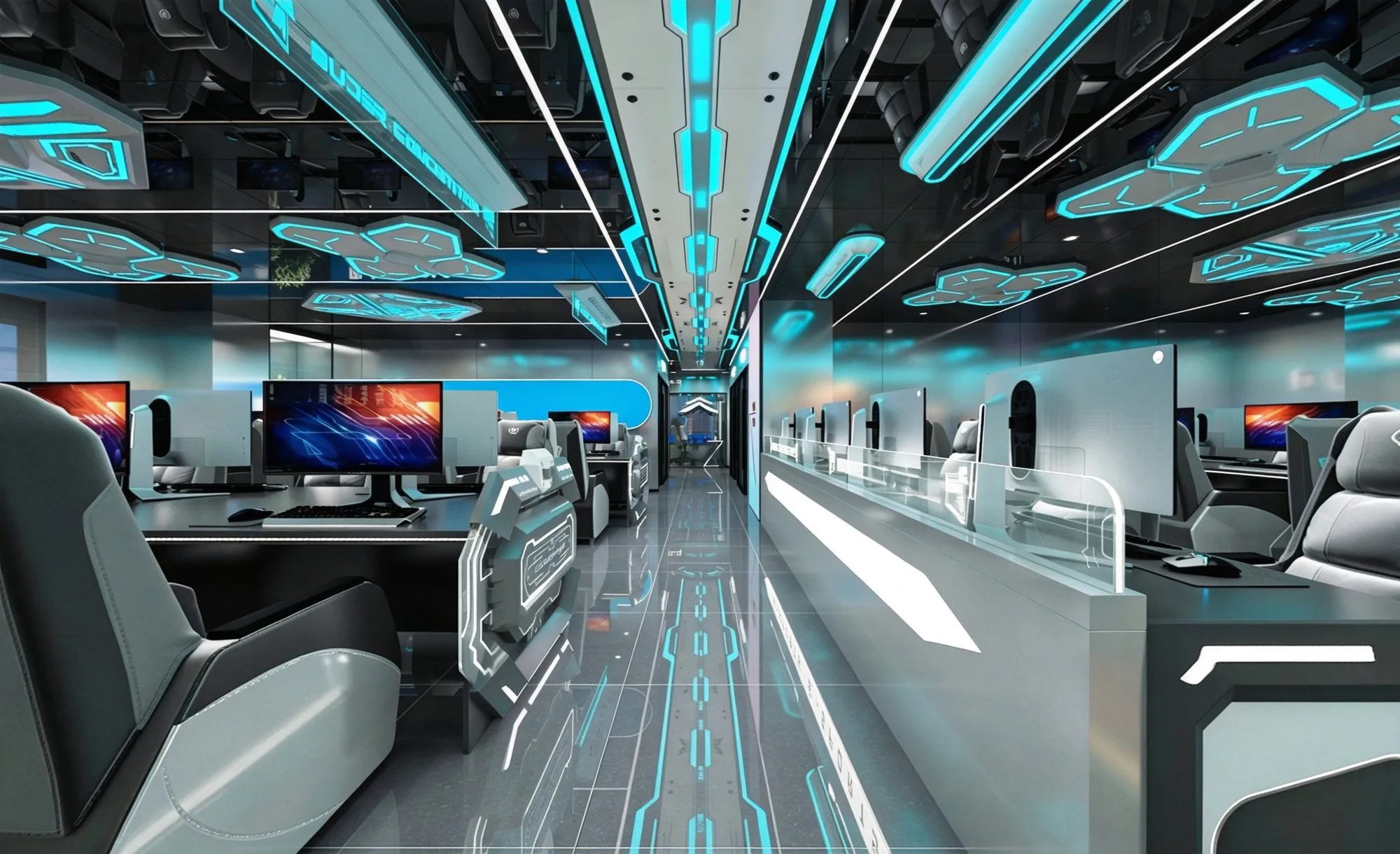 Iluminação de gaming cafés e esports — vista 5