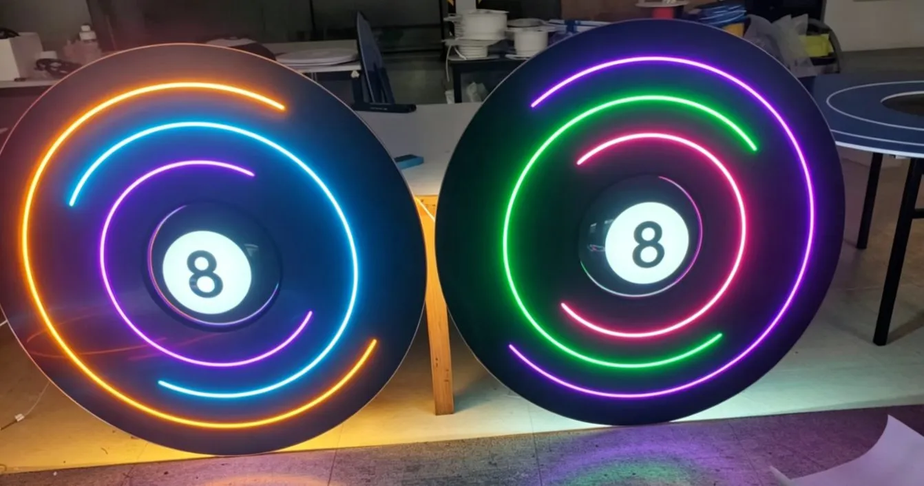 Billiard hall lighting: decorative LED venue lighting, view 9