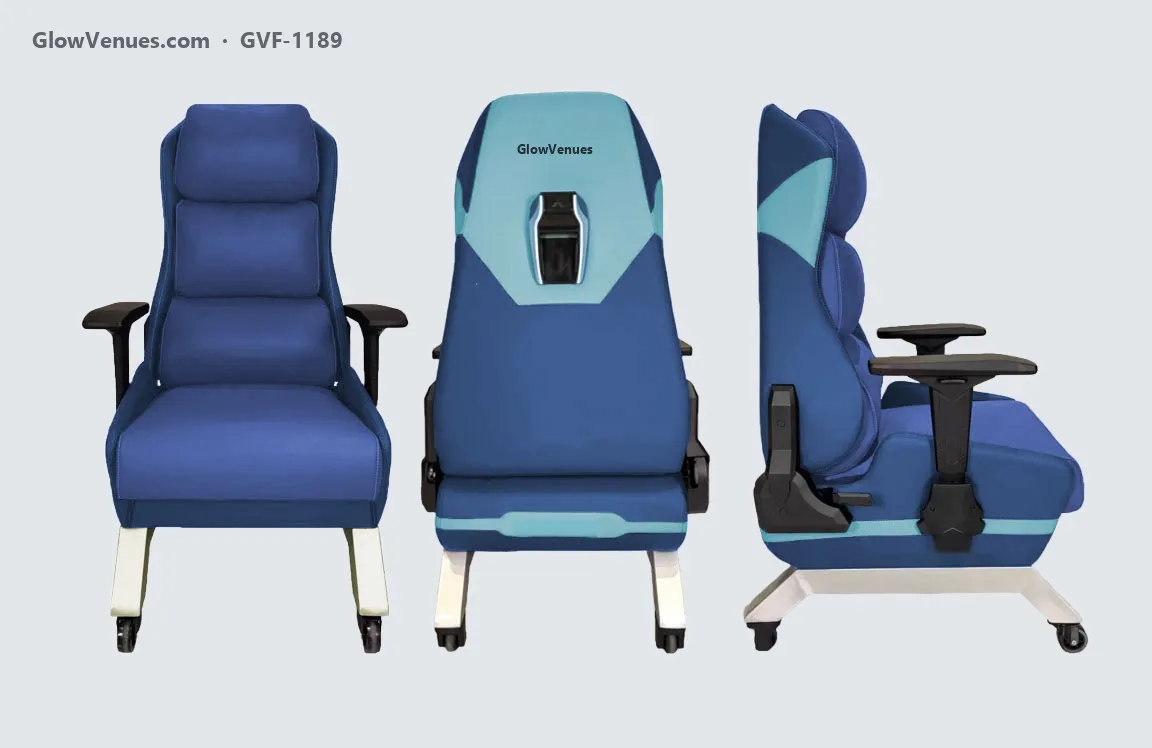 Gaming sofa chair with white sled base (GVF-1189), color option 2