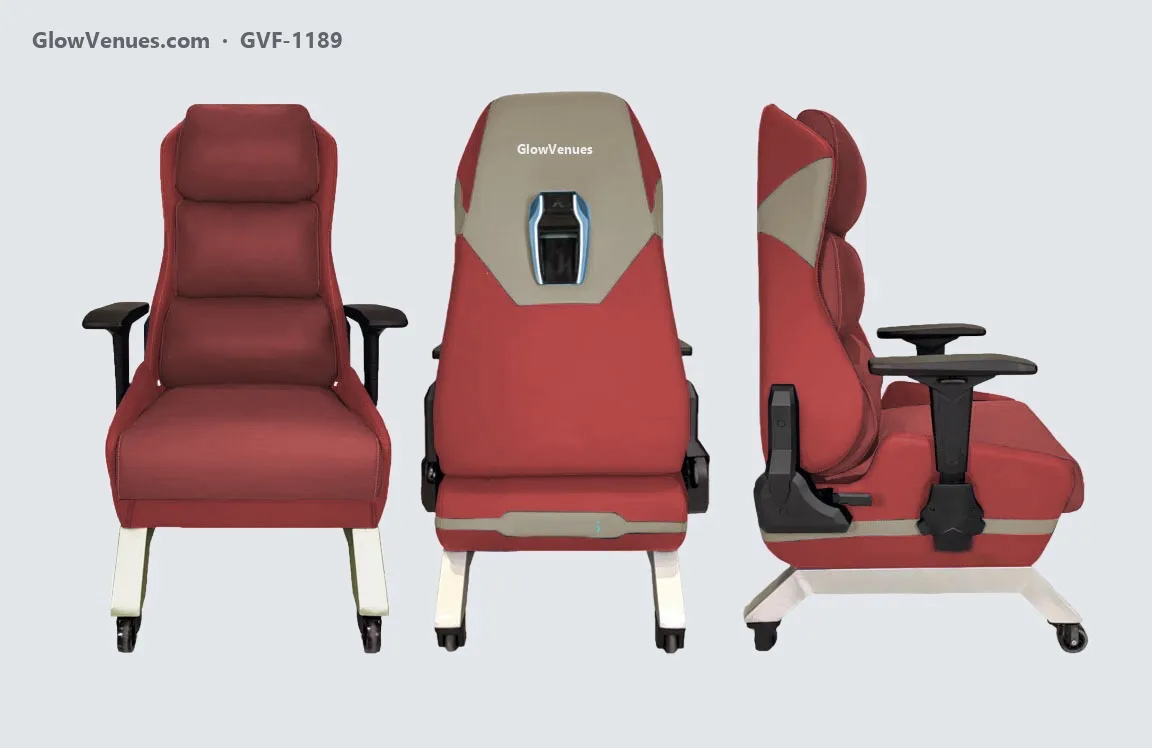 Gaming sofa chair with white sled base (GVF-1189), color option 3