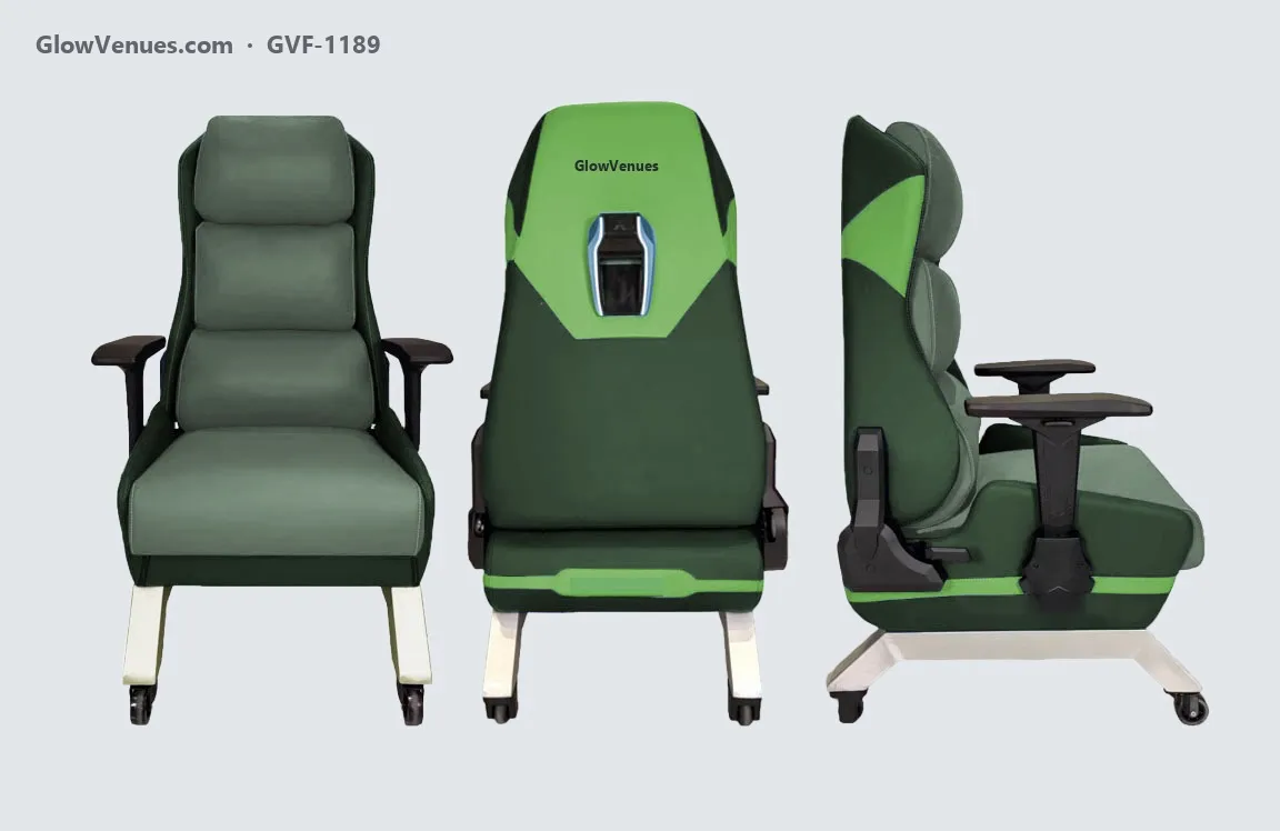 Gaming sofa chair with white sled base (GVF-1189), color option 4