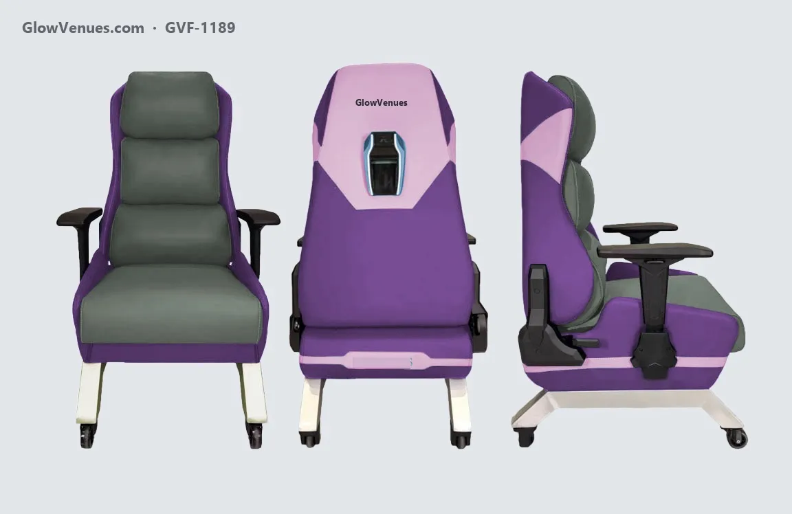 Gaming sofa chair with white sled base (GVF-1189), color option 5