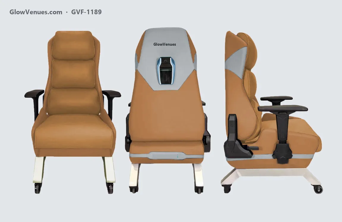 Gaming sofa chair with white sled base (GVF-1189), color option 6
