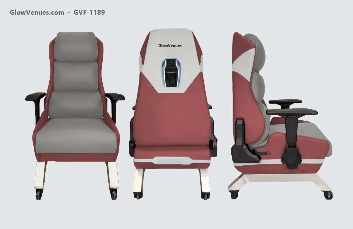 Gaming sofa chair with white sled base (GVF-1189), color option 7