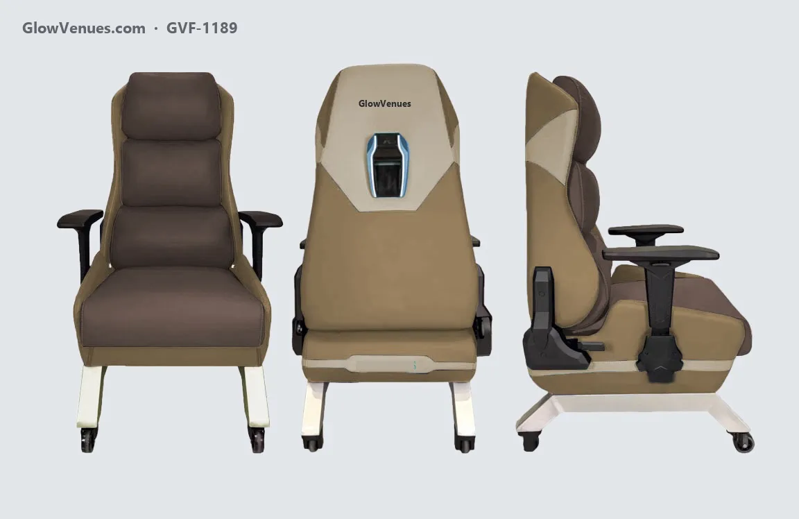 Gaming sofa chair with white sled base (GVF-1189), color option 8