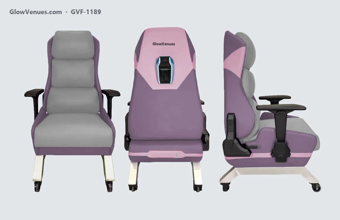 Gaming sofa chair with white sled base (GVF-1189), color option 9
