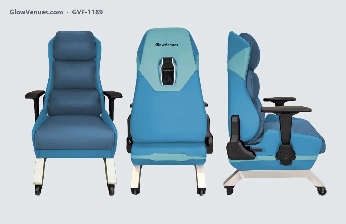 Gaming sofa chair with white sled base (GVF-1189), color option 10