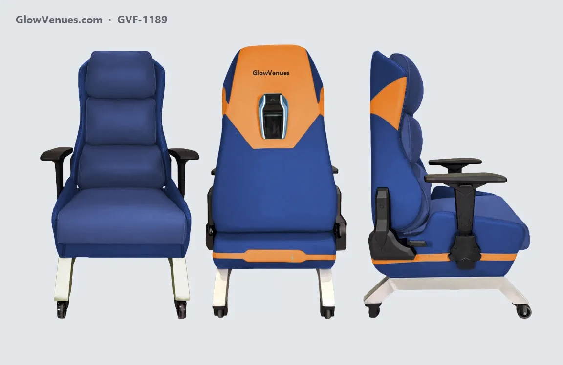 Gaming sofa chair with white sled base (GVF-1189), color option 11