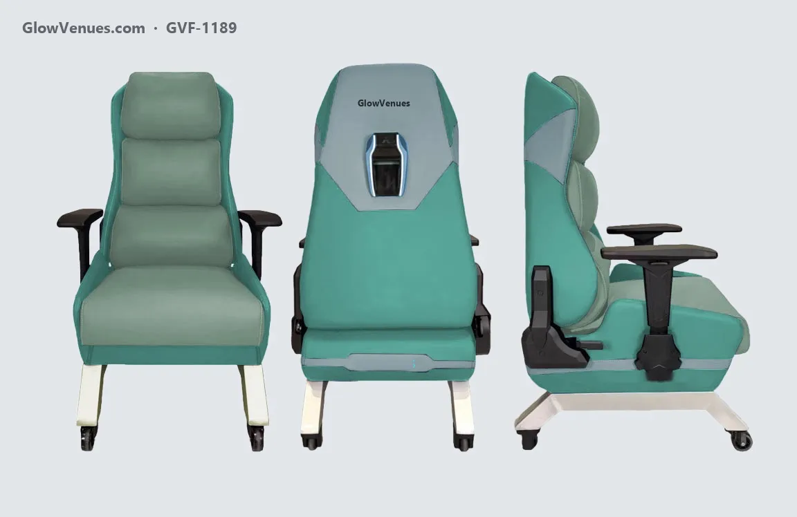 Gaming sofa chair with white sled base (GVF-1189), color option 12