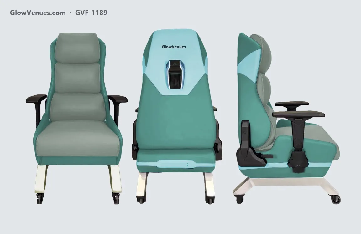 Gaming sofa chair with white sled base (GVF-1189), color option 13