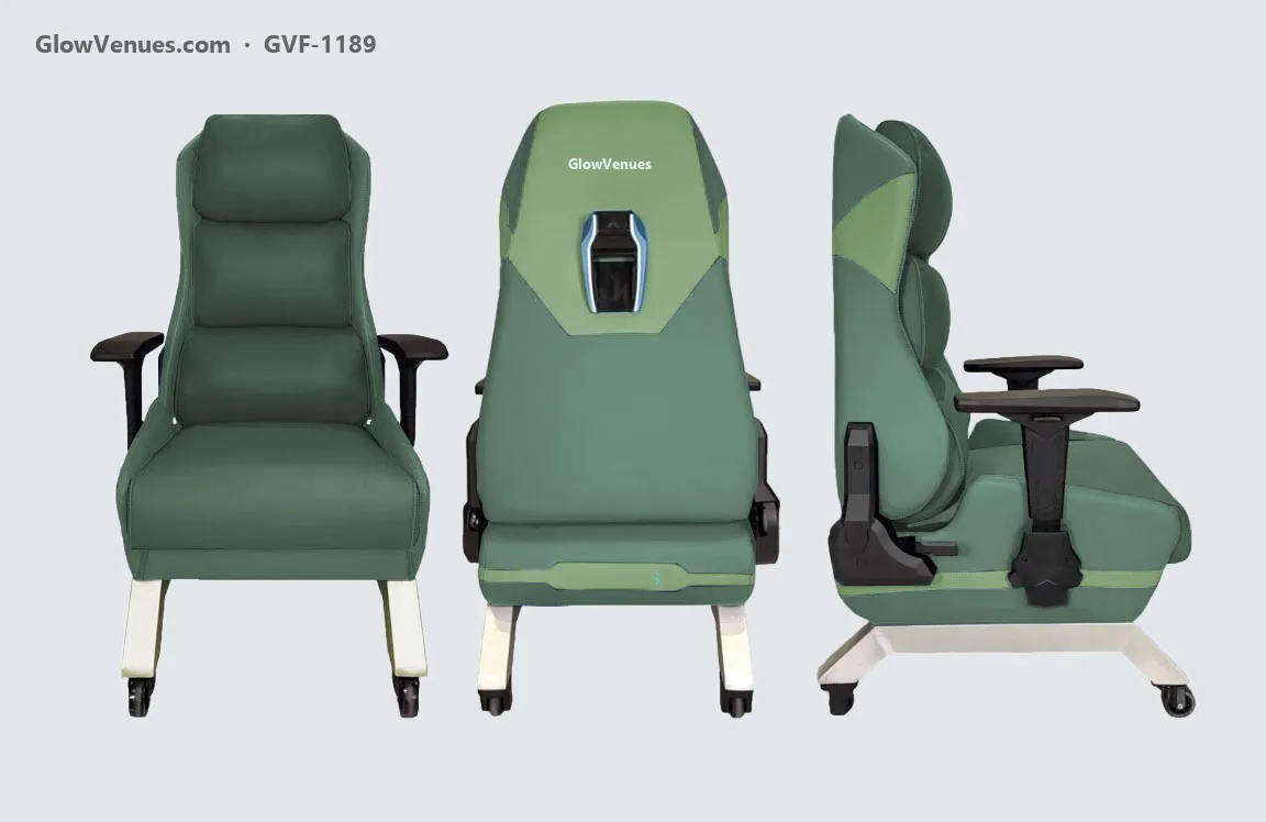 Gaming sofa chair with white sled base (GVF-1189), color option 14