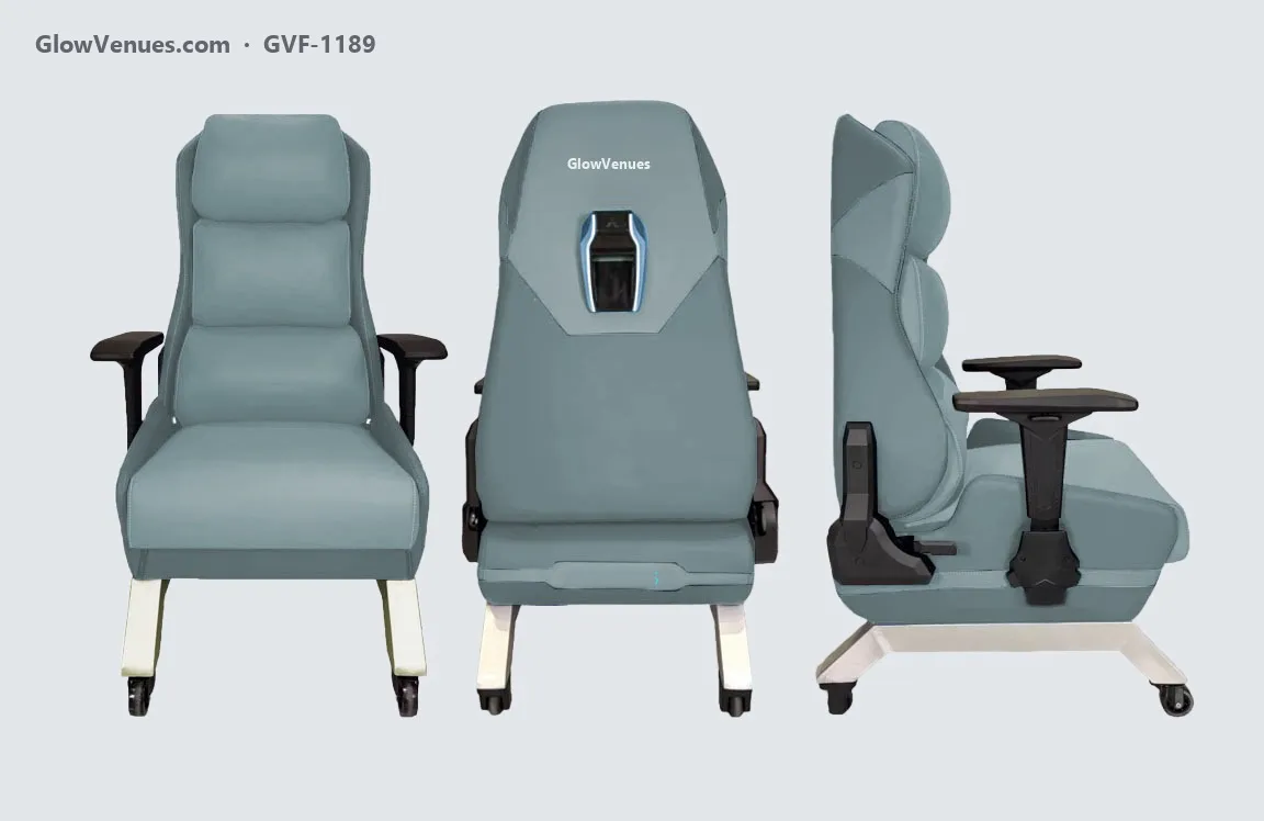 Gaming sofa chair with white sled base (GVF-1189), color option 15
