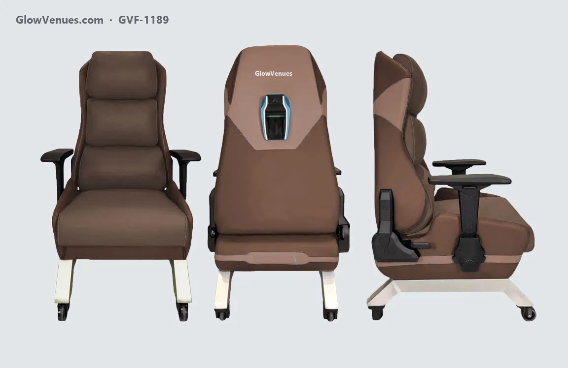 Gaming sofa chair with white sled base (GVF-1189), color option 16