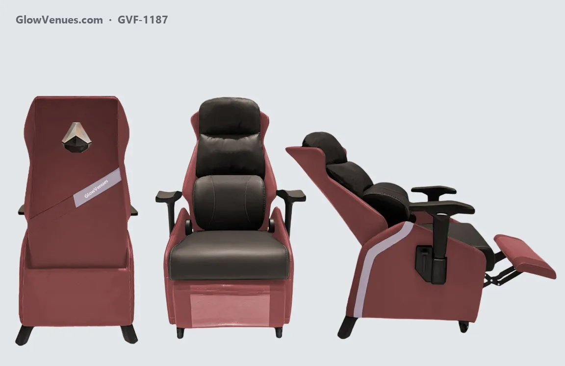Reclining gaming sofa chair with footrest (GVF-1187), color option 4