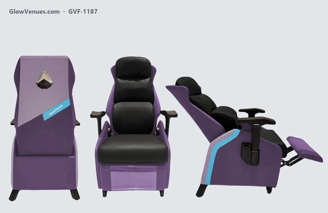 Reclining gaming sofa chair with footrest (GVF-1187), color option 6