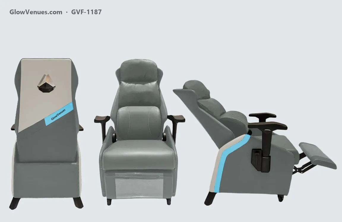 Reclining gaming sofa chair with footrest (GVF-1187), color option 7
