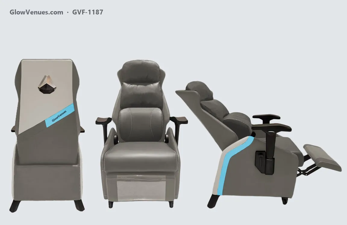 Reclining gaming sofa chair with footrest (GVF-1187), color option 8