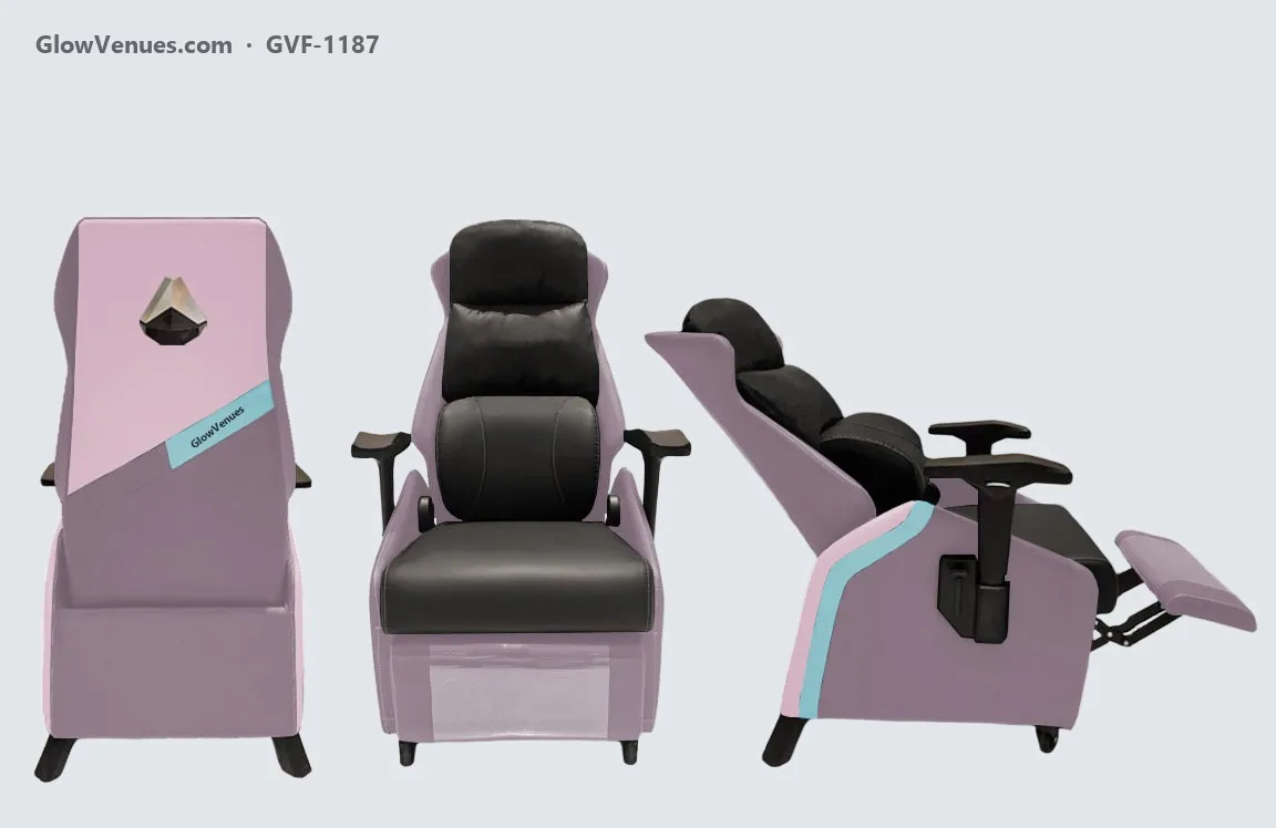 Reclining gaming sofa chair with footrest (GVF-1187), color option 10
