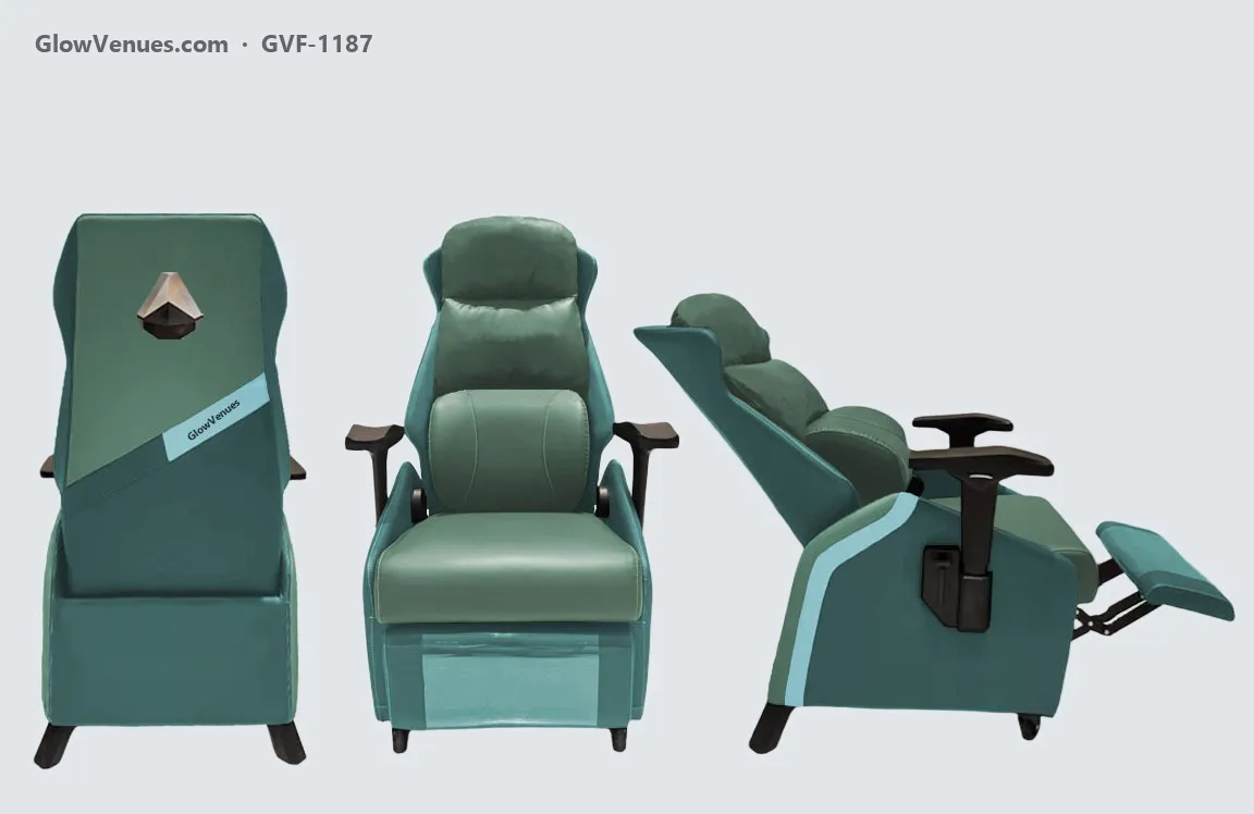 Reclining gaming sofa chair with footrest (GVF-1187), color option 11