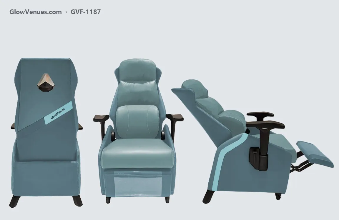 Reclining gaming sofa chair with footrest (GVF-1187), color option 12