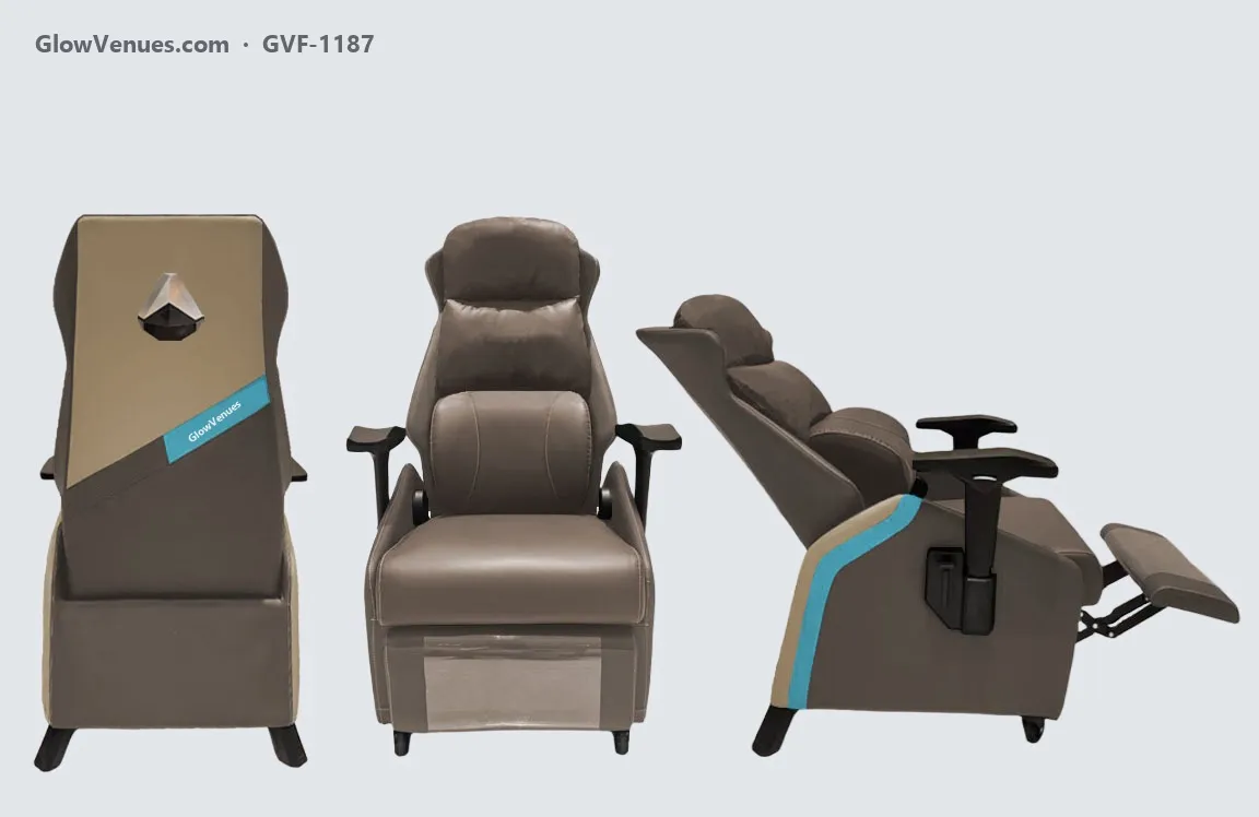 Reclining gaming sofa chair with footrest (GVF-1187), color option 14