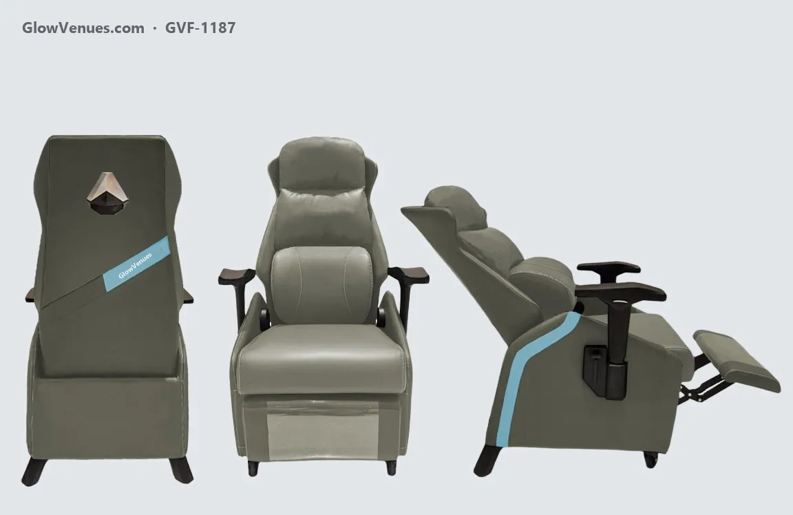 Reclining gaming sofa chair with footrest (GVF-1187), color option 16