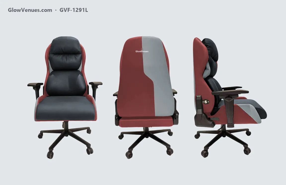 Swivel gaming chair with pneumatic lumbar support (GVF-1291L), color option 3