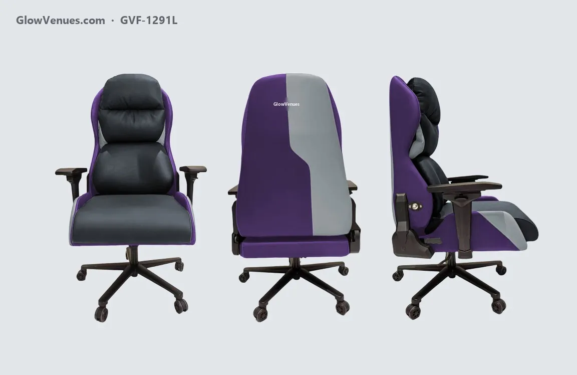 Swivel gaming chair with pneumatic lumbar support (GVF-1291L), color option 5