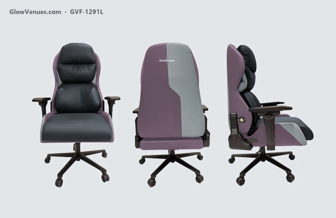 Swivel gaming chair with pneumatic lumbar support (GVF-1291L), color option 11