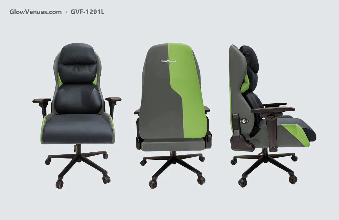 Swivel gaming chair with pneumatic lumbar support (GVF-1291L), color option 13