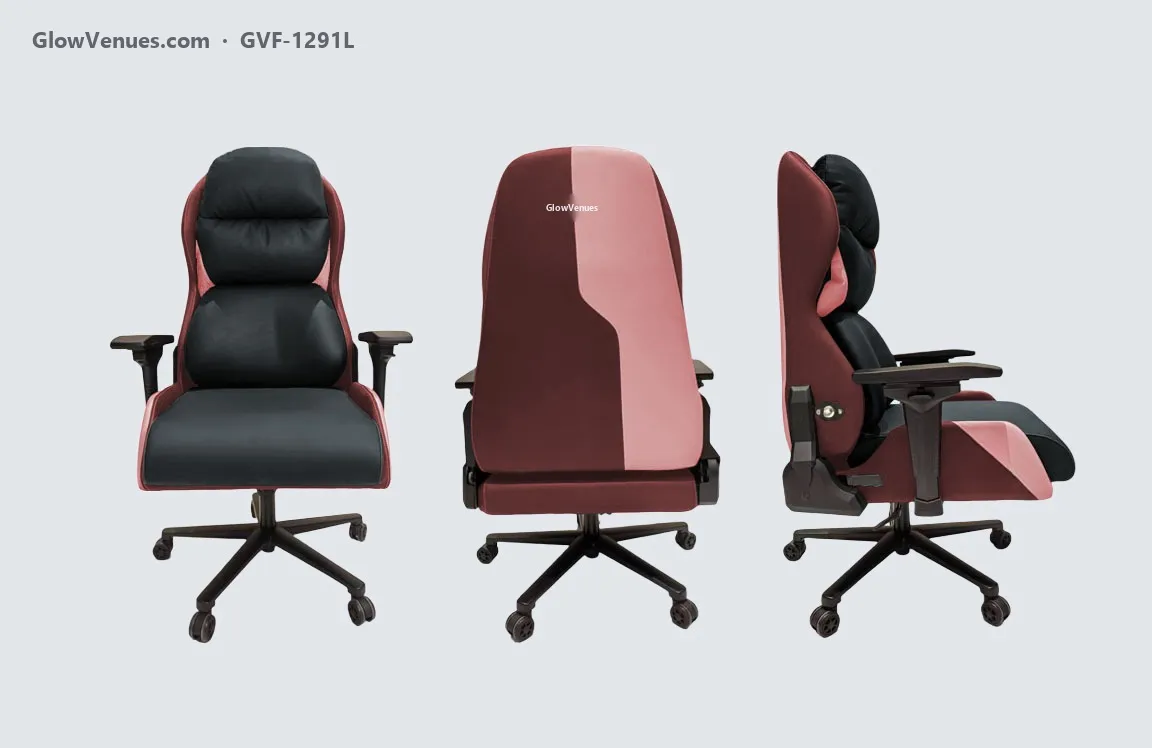Swivel gaming chair with pneumatic lumbar support (GVF-1291L), color option 15