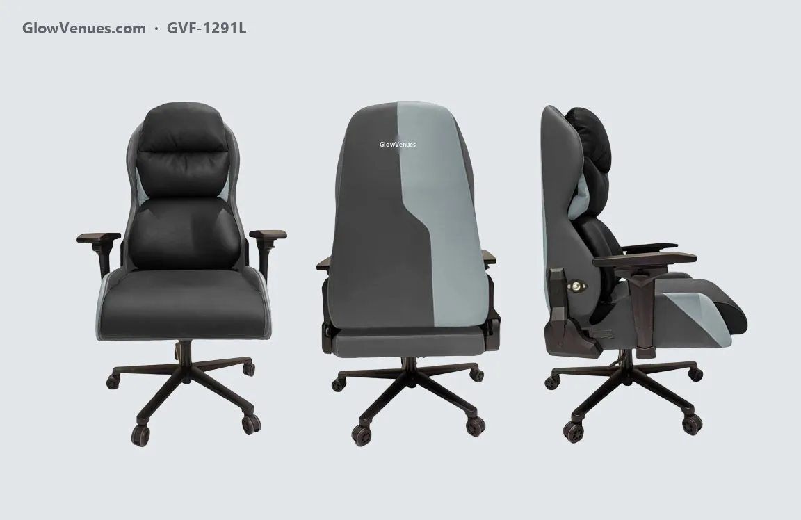 Swivel gaming chair with pneumatic lumbar support (GVF-1291L), color option 16